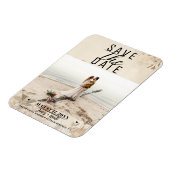 Vintage zarte Botanische Hochzeit Magnet (Linke Seite)