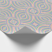 Vintage, zarte Farbmuster Geschenkpapier (Ecke)