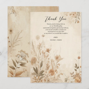 Vintage zarte florale botanische Boho-Hochzeit Einladung