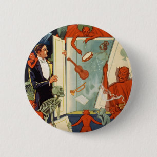 Vintage-Zauberer Carter the Great Magie-Show Button
