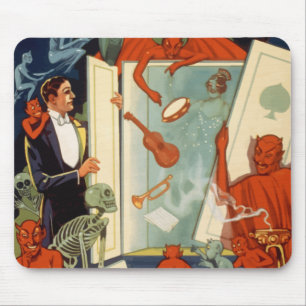 Vintage-Zauberer Carter the Great Magie-Show Mousepad