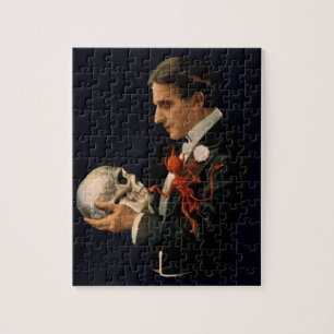 Vintage Zauberer, Thurston hält einen menschlichen Puzzle