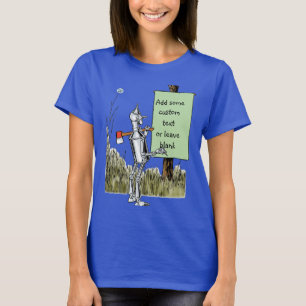 Vintage Zauberer von Oz, Blechmann liest Schild T-Shirt