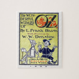 Vintage-Zauberer-von-Oz-Buchcover Puzzle