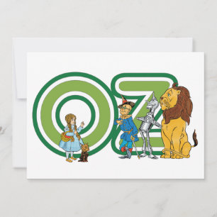 Vintage-Zauberer-von-Oz-Charaktere Einladung