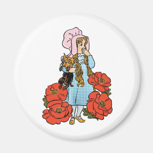 Vintage-Zauberer von Oz, Dorothy, rote Mohnblumen Magnet