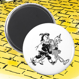 Vintage-Zauberer von Oz Dorothy schläft mit Mohnbl Magnet