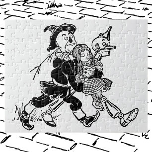 Vintage-Zauberer von Oz Dorothy schläft mit Mohnbl Puzzle