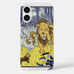 Vintage-Zauberer von Oz Dorothy und Feiger Löwe iPhone 16 Hülle