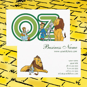Vintage-Zauberer von Oz, Dorothy und Toto mit Löwe Visitenkarte