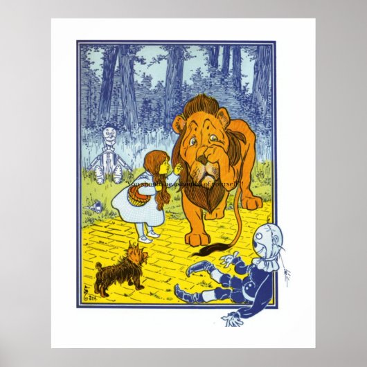 Vintage-Zauberer-von-Oz-Figuren Poster (Vorne)