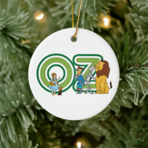 Vintage-Zauberer-von-Oz-Figuren und Textbuchstaben Keramik Ornament