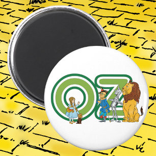 Vintage-Zauberer-von-Oz-Figuren und Textbuchstaben Magnet