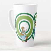 Vintage-Zauberer-von-Oz-Figuren und Textbuchstaben Milchtasse (Linke Ecke)