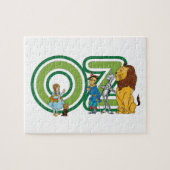 Vintage-Zauberer-von-Oz-Figuren und Textbuchstaben Puzzle (Horizontal)