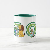 Vintage-Zauberer-von-Oz-Figuren und Textbuchstaben Tasse (Zentrum)