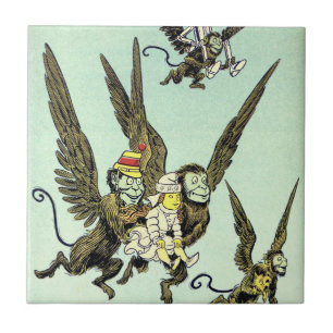 Vintage-Zauberer von Oz, fliegende Affen mit Dorot Fliese