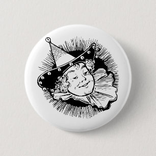 Vintage-Zauberer von Oz, Frauen-Munchkin-Porträt Button