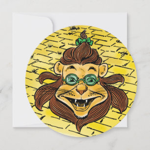 Vintage Zauberer von Oz Löwe, Kindergeburtstagsfei Einladung