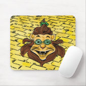 Vintage-Zauberer von Oz, Löwe mit Brille Mousepad (Mit Mouse)