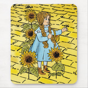 Vintage-Zauberer von Oz Märchen Dorothy Sonnenblum Mousepad