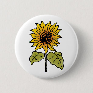 Vintage-Zauberer von Oz Märchen Sonnenblume in Blü Button
