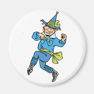Vintage-Zauberer von Oz, süßer tanzender Junge Mun Magnet