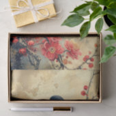 Vintage zauberhafte Vögel in Blossom Seidenpapier (Geschenk)