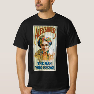 Vintage-Zauberplakat, Alexander, der Mann, der es  T-Shirt