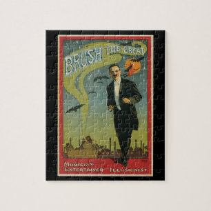 Vintage-Zauberplakat, Brush der große Magier Puzzle