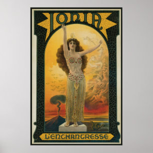 Vintage-Zauberplakat, Ionia die Verzauberin Poster