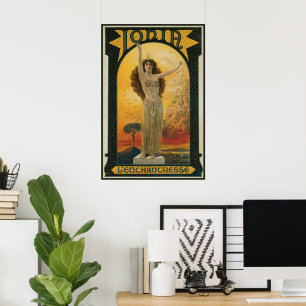 Vintage-Zauberplakat, Ionia die Verzauberin Poster