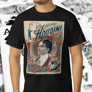 Vintage-Zauberplakat, Magier Harry Houdini T-Shirt