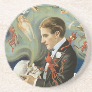 Vintage-Zauberplakat, Thurston, Der große Magier Untersetzer