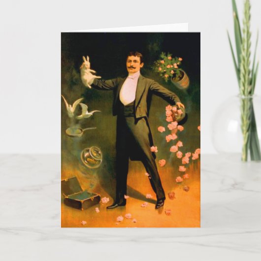 Vintage Zauberstäbchen Rose Tauchen Zaubertricks Karte (Vorderseite)