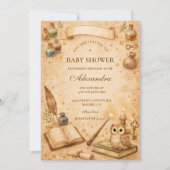 Vintage-Zaubertrank-Baby-Party Einladung (Vorderseite)