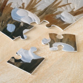 Vintage Zebra in Snowy Christmas Field Puzzle (Seite)