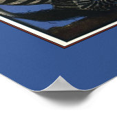 Vintage Zebra Jugendstilfrau Poster (Ecke)