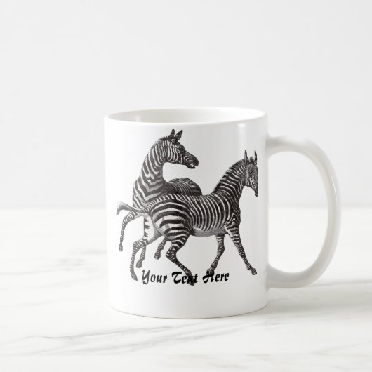 Vintage Zebra-Tasse Kaffeetasse (Rechts)
