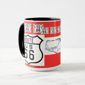 Vintage Zeichen-Geschenke des Weg-66 Tasse (Vorderseite Links)