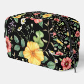 Vintage Zeichnend Wildblumen / Mitternacht Waschbeutel (Rechte Ecke)