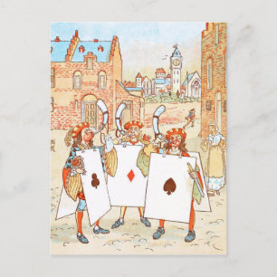 Vintage-Zeichnung: Ass-Ritter Postkarte