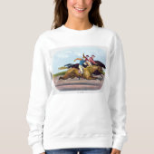 Vintage Zeichnung einer Pferdeszene, Pferde Sweatshirt (Vorderseite)
