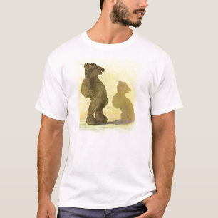 Vintage Zeichnung: Teddybär und sein Schatten T-Shirt