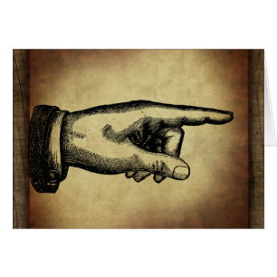 Vintage Zeigefinger-Briefmarke