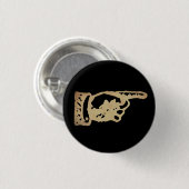 Vintage Zeigefinger - dunkel Button (Vorne & Hinten)