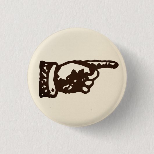 Vintage Zeigehand - Licht Button (Vorderseite)
