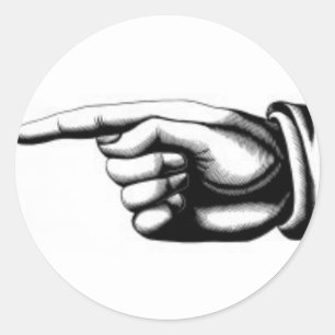 Vintage Zeigerhand 2 Runder Aufkleber