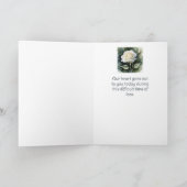 Vintage Zeit des Beileids der Weißrosen Karte (Innenseite)