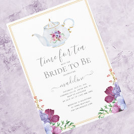 Vintage Zeit für Tee-Flora-Brautparty Einladung